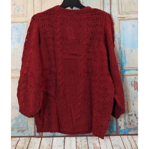 Jessica Simpson Womens Size 2X Red Long Sleeve Crew Neck Pullover Sweater Soft - Picture 2 of 8